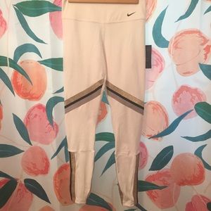 Nike DRI-FIT mid rise 7/8 length white legging new